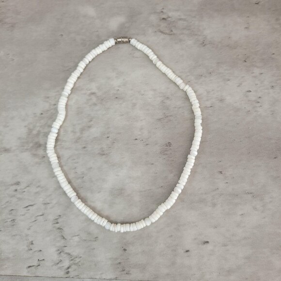 Vintage Heishi Shell Bead Necklace 7 Inch Surfer Beach‎ Boho Jewelry - Picture 7 of 9